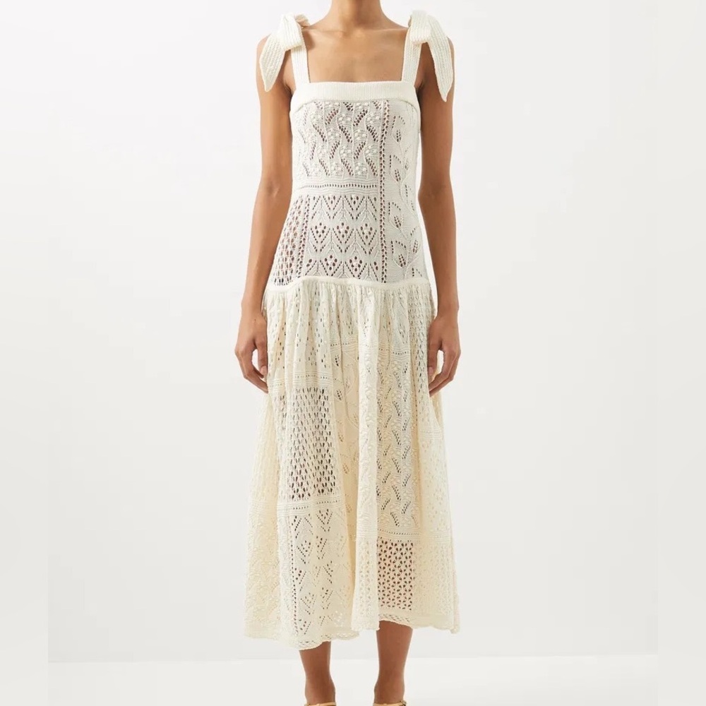 Zimmermann Anneke Patchwork Midi Dress